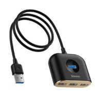 هاب آداپتور یو اس بی بیسوس Baseus Square round 4 in 1 USB HUB Adapter