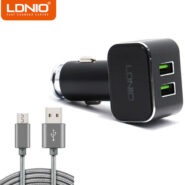 شارژر فندکی الدینیو مدل C306 با کابل میکرو USB