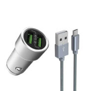 شارژر فندکی با کابل MICRO USB الدینیو مدل LDNIO C302