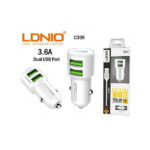 شارژر فندکی با کابل آیفون الدینیو مدل LDNIO C309 - تصویر 9