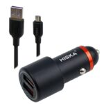 شارژر فندکی هیسکا مدل CC-307Q به همراه کابل تبدیل microUSB - تصویر 2