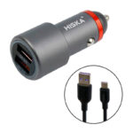 شارژر فندکی هیسکا مدل CC-307Q به همراه کابل تبدیل USB-C