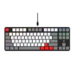 کیبورد گیمینگ هیسکا مدل HISKA HX-KEG440، سوییچ مکانیکال آبی، Tenkeyless، نورپردازی RGB