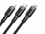 کابل شارژ سه‌سر فست‌شارژ مک دودو Mcdodo CA-8790 3-in-1 Type-C/ Lightning/ Micro Super Fast Charging Cable For iphone and Android - تصویر 3