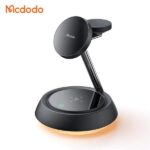 شارژر وایرلس رومیزی 3 کاره 15 وات مک دودو Mcdodo 15W Night Light Magnetic Wireless Charging Station CH-495