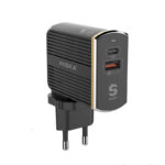 شارژر دیواری فست شارژ Hiska H-114PD 2Port QC3.0 PD 3A 38W + کابل تبدیل تایپ سی - تصویر 2