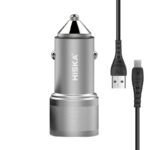 شارژر فندکی هیسکا مدل CC-309Q به همراه کابل تبدیل Microusb
