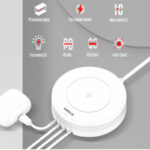 شارژر وایرلس رومیزی  هیسکا مدل AH320 به همراه کابل تبدیل USB-C
