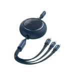 کابل سه کاره بیسوس مدل Baseus Bright Mirror Retractable 100W 1.2M