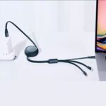 کابل سه کاره بیسوس مدل Baseus Bright Mirror Retractable 100W 1.2M - تصویر 6