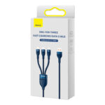 کابل شارژ سه سر 3.5 آمپری بیسوس Baseus 3in1 Fast Charging CAXS000001 - تصویر 6