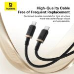 کابل تبدیل USB-C به USB-C بیسوس مدل BASEUS Dura Series 100W طول 2 متر - تصویر 5