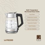 کتری برقی هوشمند لپرسو مدل LePresso Multi-Temperature Illuminated Glass Kettle LPCFFM0008 - تصویر 3