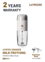 دستگاه دو کاره فوم ساز شیر و آسیاب قهوه لپرسو مدل LePresso LPMFGRWH 2IN1 Portable Milk Frother - تصویر 6