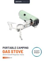 اجاق گاز کمپینگ قابل حمل Porodo Lifestyle Portable Camping Gas Stove Quick Install Magnetic Valve - تصویر 3