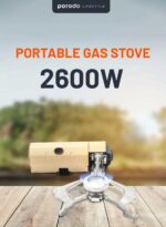اجاق گاز کمپینگ قابل حمل Porodo Lifestyle Portable Camping Gas Stove Quick Install Magnetic Valve - تصویر 13