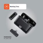 میکروفون بی سیم پرودو 2 فرستنده Porodo Lavalier Microphone PD-LDMCLA - تصویر 6