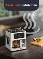 پانل لمسی Porodo Lifestyle Glass Pot Air Fryer Touch Panel 6 Preset Options - تصویر 4
