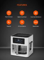 پانل لمسی Porodo Lifestyle Glass Pot Air Fryer Touch Panel 6 Preset Options - تصویر 15