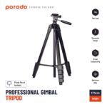 سه پایه گیمبال حرفه ای Porodo Professional Gimbal Tripod 171Cm Height - تصویر 9