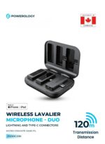 میکروفون وایرلس دو مخاطبه پاورولوژی مدل Powerology Pwmic2bk - تصویر 3