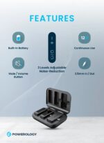 میکروفون وایرلس دو مخاطبه پاورولوژی مدل Powerology Pwmic2bk - تصویر 11