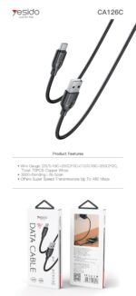 کابل USB به TYPE-C یسیدو YESIDO CA126 - تصویر 2