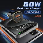 شارژر فندکی 60 وات الدینیو مدل C103 به همراه کابل USB-C - تصویر 6