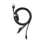 کابل شارژ سریع سه سر 1.2 متری بیسوس Baseus One For Three Fast Charging Data Cable USB to M+L+C 66W 1.2M CA1T3-G1 - تصویر 2