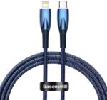 کابل تایپ سی به لایتنینگ 20 وات 1 متر بیسوس Baseus Glimmer PD Fast Charging Data Cable CADH000002-CADH000001 - تصویر 3