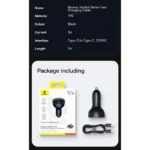 شارژر فندکی 152.5 وات بیسوس مدل C00036101111-00 به همراه کابل USB-C - Image 5