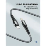 کابل تبدیل USB-C به لایتنینگ الدینیو مدل LC111 PD30W طول 1 متر - Image 2